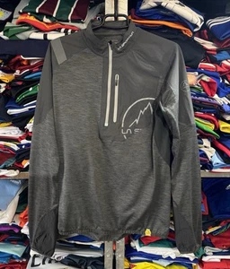 La Sportiva Bockmattli Long Sleeve Tech Shirt 1/2 Zip Size M Gray - Picture 1 of 10