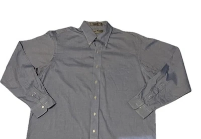 Roundtree & Yorke Sky Blue Long Sleeve Oxford Dress Shirt Sz-16.2/5 -35 - Image 1 of 4