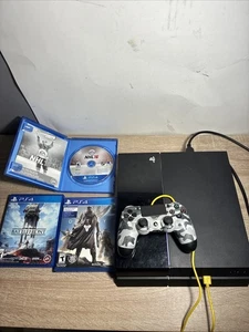 Sony PlayStation 4 500GB Console - Black - 3 GAME + CONTROLLER BUNDLE - Picture 1 of 20