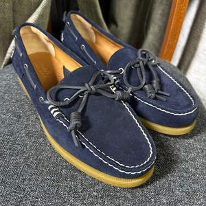 Brand New Mens Polo Ralph Lauren Navy Millard Suede Boat Shoe UK10 EU44 RRP £145 - Picture 1 of 15
