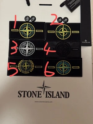 Authnentic Stone Island Classic/Normal Badge, New Condition,6 pieces set - Image 1 of 2