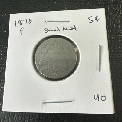 1870 5C Shield Nickel - Image 1 of 3