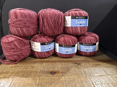 Berroco Gamuza Hecha en Italia 100% Nylon Lote 7 Hilos de Cinta #3719 Rosa Polvoriento Foto 1 de 4