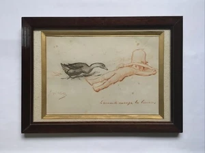 Georges REDON Gravure Humoristique 1922 « Le Canard Mange Les Limaces » Encadrée - Picture 1 of 11