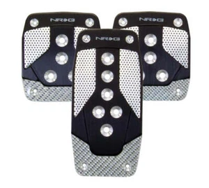 NRG Aluminum Sport Pedal M/T - Black w/Silver Carbon - Picture 1 of 1