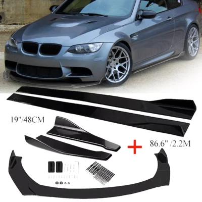 FOR BMW 328i Front Bumper Lip /Spoiler /Splitter 86.6" Side Skirt - Image 1 of 4