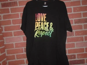 LOVE PEACE & RESPECT WOMANS COLORFUL LOGO TSHIRT SIZE 2XL - Picture 1 of 3
