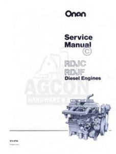 Manual de servicio del motor diésel ONAN RDJC RDJF 974-0753 - Imagen 1 de 1