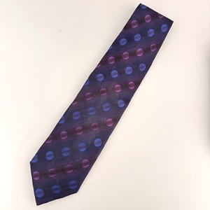 Kenzo Homme Silk Tie Men's Blue Purple Polka Dot Made in Italy Luxury Necktie - Picture 1 of 9