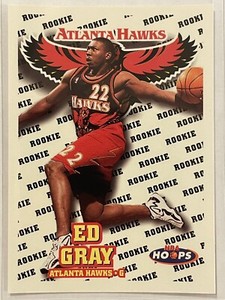 1997-98 NBA Hoops Ed Gray Rookie RC #182 Basketball Atlanta Hawks