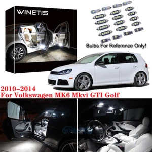 11Pcs Interior LED Lights Package kit Fit Volkswagen MK6 Mkvi GTI Golf 2010-2014 - Picture 1 of 12
