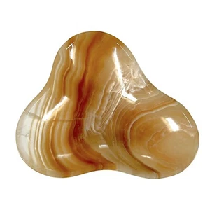 Centerpiece In Natural Yellow Onyx Italian Design Furniture L 24Cm - Picture 1 of 4