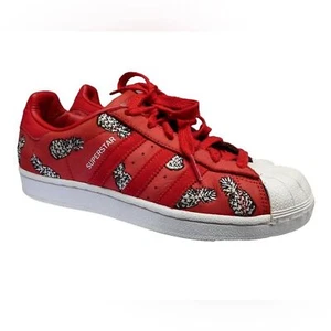 (A) ADIDAS SUPERSTARLIMITED EDITION TRAINERSRED PINEAPPLE X FARM - Picture 1 of 13
