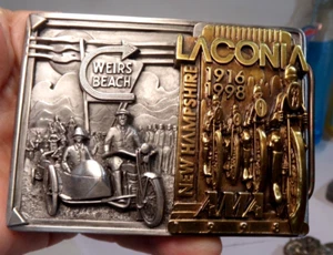 1998 AMA Commemorative LACONIA Motorcycle Buckle Rally & Race LE 455/3000 - Picture 1 of 9