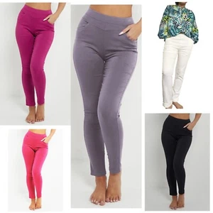 Womens Lagenlook Italian Magic Pants Ladies Casual Stretch Jogger Style Trousers - Picture 1 of 71