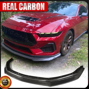 For Ford Mustang EcoBoost 2024UP REAL CARBON Front Bumper Lip Spoiler Splitter - Bild 1 von 17
