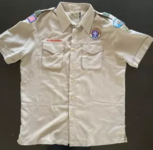 BOY SCOUTS Of America Shirt Mens Large VENTED Uniform BSA Microfiber Scout - Picture 1 of 12