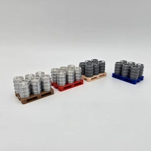 Barriles de cerveza escala 1/43,5 en palets "varios colores" calibre O - Imagen 1 de 7