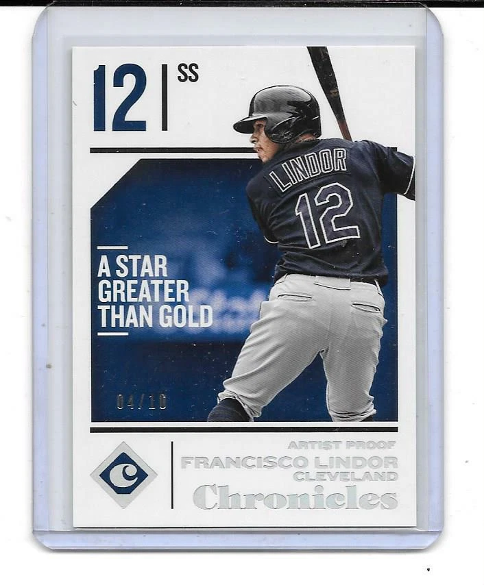 2018 CHRONICLES FRANCISCO LINDOR ARTIST PROOF PARALLEL # 4/10 INDIANS - Image 1 of 1