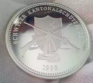 SUIZA / SWITZERLAND 50 Francs (Schwyz Festival) Silver Prf 1998 Proof - Picture 1 of 8