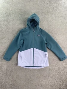 Patagonia Jacket Girl Large 12 Blue White Windbreaker Everyday 4 in 1 Shell Only - Picture 1 of 13