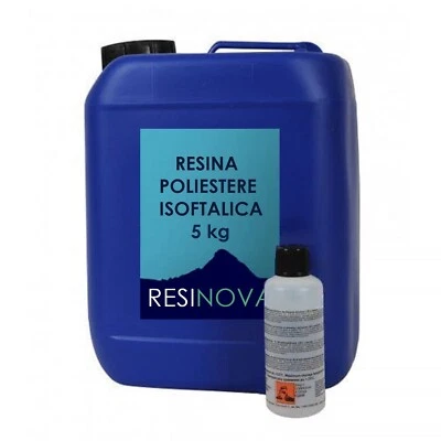 5 kg  Resina poliestere ISOFTALICA da laminazione + 0,1 kg di Catalizzatore - Immagine 1 di 2
