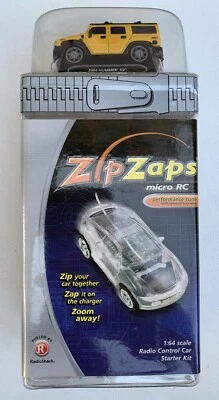 2004 Hummer H2 Yellow ZipZaps 600-7045 Micro RC Wireless Remote Controlled Car - Image 1 of 4