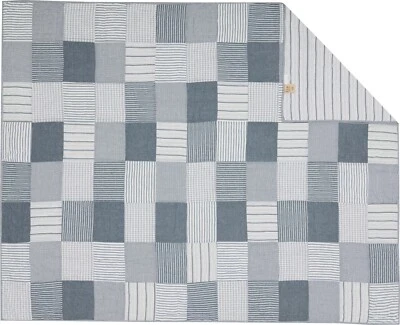 Denim Blue Twin Size Quilt Farmhouse Bedding Sawyer Mill Hand Quilted Patchwork - Image 1 of 4