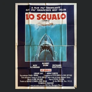 Poster Manifesto Originale 4F lo Squalo (1975) - Jaws - Spielberg, Roy Scheider - Imagen 1 de 5