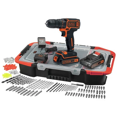 Black & Decker BDCDC18BAST-QW 18 V Akku-Maschinenset Akku-Bohrschrauber - Bild 1 von 4