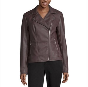 ana red leather jacket