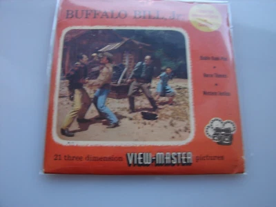 Buffalo Bill Jr 1955 Western Justice Horse Thieves View-Master NOS orig. plastic - Image 1 of 3
