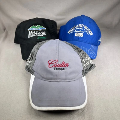 Sombrero de Golf Paquete Hombres OS Multicolor Lote de 3 Gorras con Correa Antigua Mid Pacific Foto 1 de 4