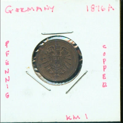 WORLD COINS GERMANY 1876A 1 PFENNIG AU (2G512) - Image 1 of 2