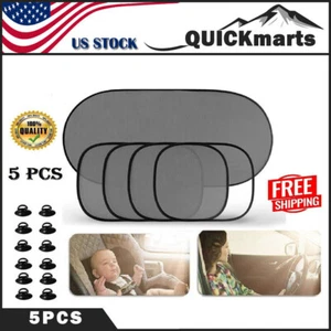 5PCS Car Sun Shade Side & Rear Window Baby Mesh Visor Windshield UV Shield Cover - Picture 1 of 6