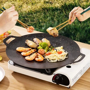 Koreanische Barbecue-Grillpfanne, runde Induktions-Grillpfanne, Camping für Her - Bild 1 von 15