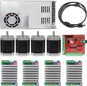 RATTMMOTOR 4 Assi CNC Controller Kit, Nema23 Motore Passo 23HS8430 270oz-in 76mm - Foto 1 di 2