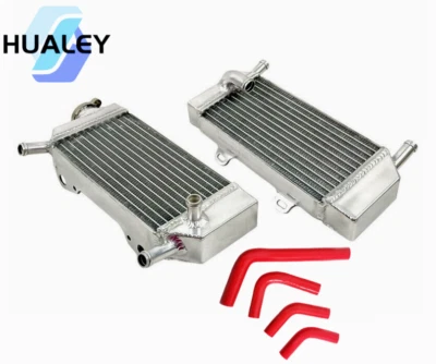 Aluminum Radiator+Red Hose For Honda CRF250R 2004-2009 / Honda CRF250X 2004-2017 - Image 1 of 4