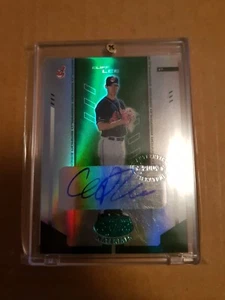 2004 CLIFF LEE LEAF CERTIFIED MIRROR EMERALD GREEN MARBLE AUTO AUTOGRAPH 4/5 - Picture 1 of 2