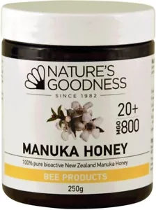 Manuka Honey 100% Pure Bioactive 20+ 800MGO 250g Nature's Goodness - Picture 1 of 1