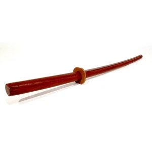 New MORGAN Red Oak Bokken Sword Katana Training w Tsuba - Picture 1 of 3