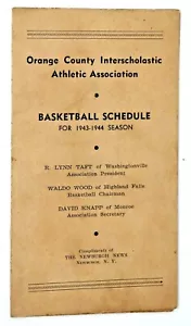Programma basket Associazione intrascolastica Orange County vintage 1943-1944 - Foto 1 di 4