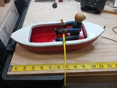 Винтажная лодка 1930-х Woodette береговая охрана USCG прессованная сталь 12 дюймов сплошная чистая - Изображение 1 из 4