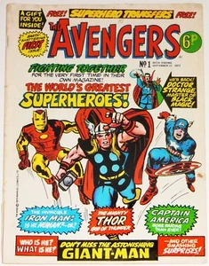 THE AVENGERS #1~1ST CAPTAIN AMERICA~MARVEL COMICS UK~TRANSFERS~KIRBY~DITKO - Picture 1 of 9