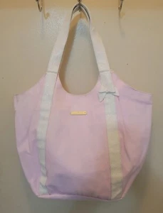 Juicy Couture Large Tote Bag Pink & Cream Canvas Fragrance Promotion LIMITED - Picture 1 of 4