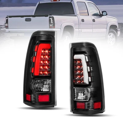 2PCS Black Housing LED Tail Lights For 1999-06 Chevy Silverado 99-02 GMC Sierra - Image 1 of 4