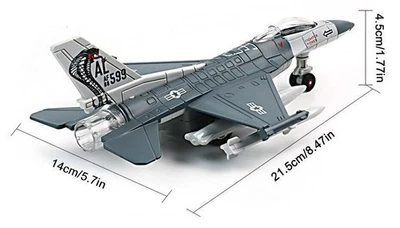 DIE-CAST JET Avión Fuerza Aérea Militar Avión Modelo con Sonido y Luces! Foto 1 de 4