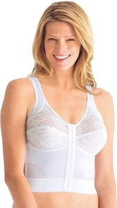 Nuevo sin etiquetas Sujetador Longline Blanco Comfort Choice Inalámbrico Gancho Frontal Talla 36DD - Imagen 1 de 2