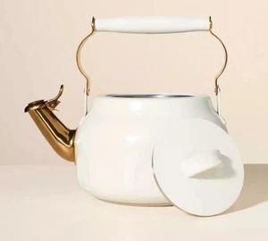 2qt Edelstahl Bogen Ausschnitt Teekanne - Hearth & Hand™ mit Magnolie Creme - Bild 1 von 8