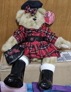 Vintage NWT Fiona 2008 Collectible Plush Bear In Plaid Dress w/Acc. & Bow - Picture 1 of 12